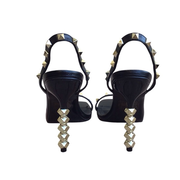 Cape Robbins Dakine Slingback Studded Heels Black Size 6.5 - Picture 3 of 11